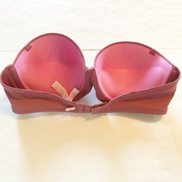 VICTORIA'S SECRET PINK Wear Everywhere Multi Way Push-Up Pink Bra Womens 34C - Picture 3 of 5